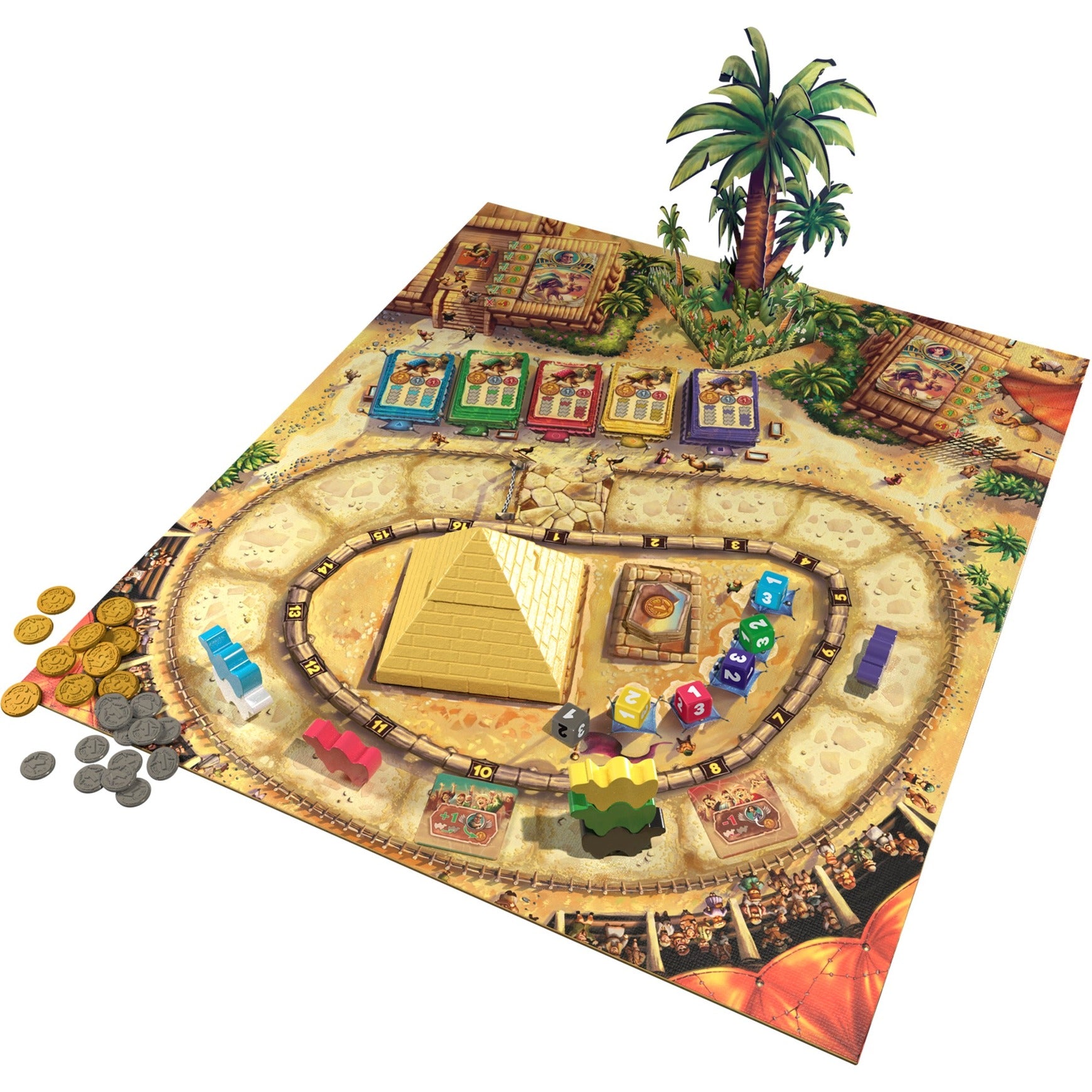 Asmodee eggertspiele camel up - bordspel kamelenrace - nieuwe editie met 3d palmboom