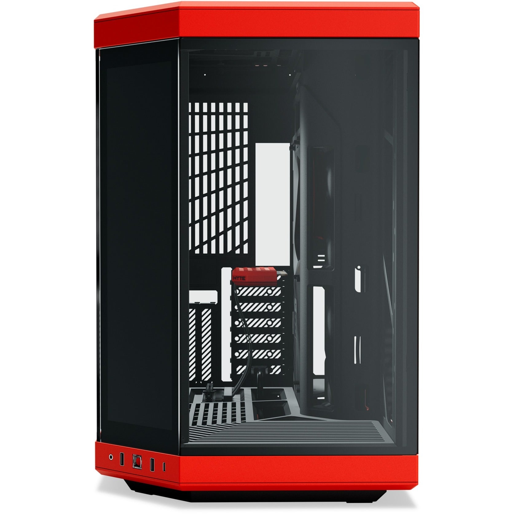Hyte y70 touch infinite midi tower behuizing (zwart | 2x usb-a | 1x usb-c | tempered glass)