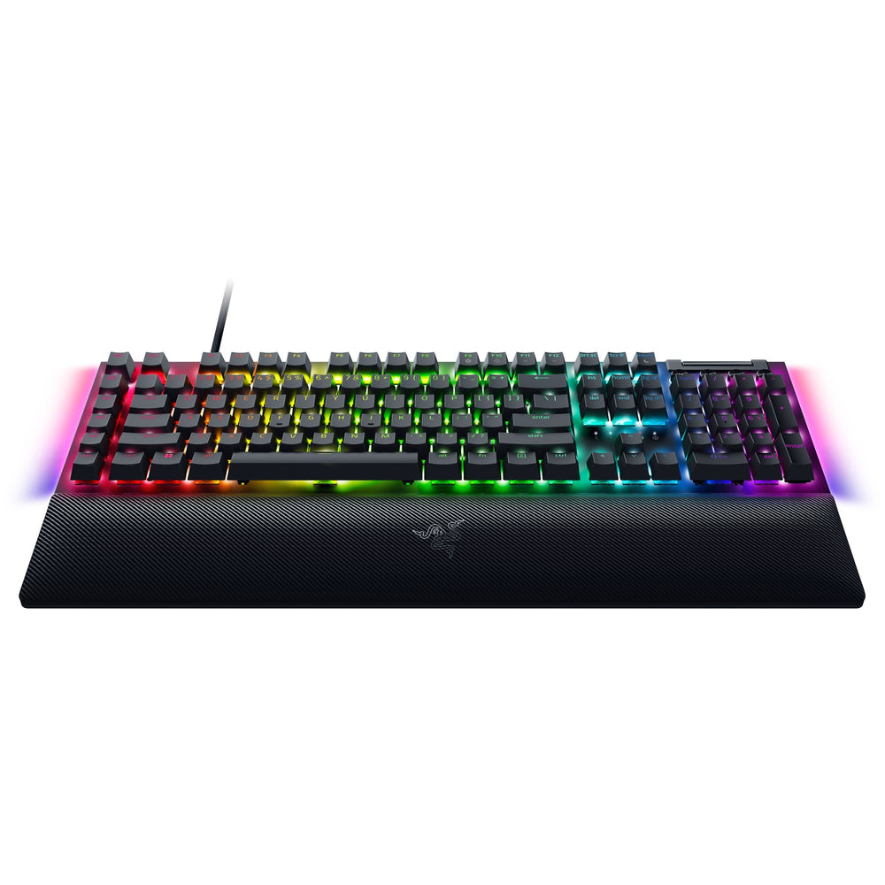 Razer blackwidow v4, gaming toetsenbord (zwart, us lay-out, yellow, rgb leds, doubleshot abs)