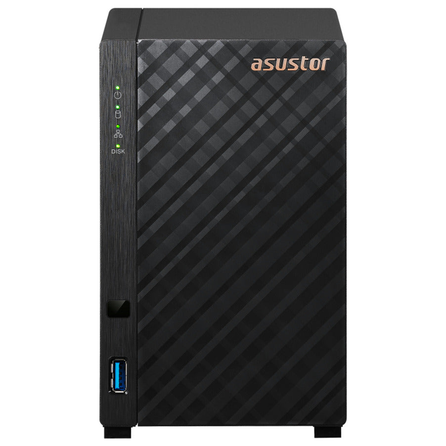 Asustor drivestor 2 gen2 (as1202t) nas (zwart, lan, usb)