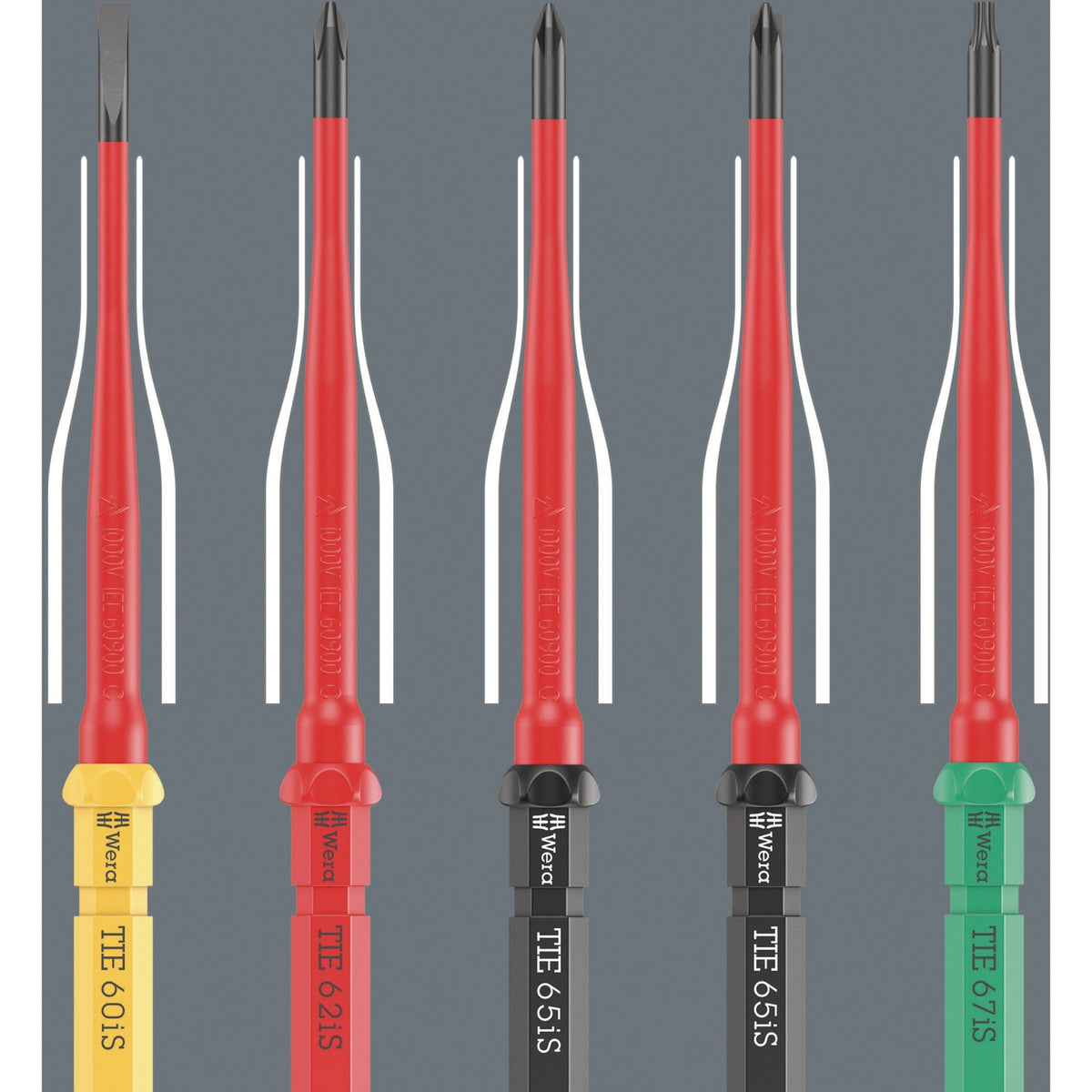 Wera kraftform kompakt vde 16 torque extra slim 1 tool finder schroevendraaier (rood geel, 16‑delig)