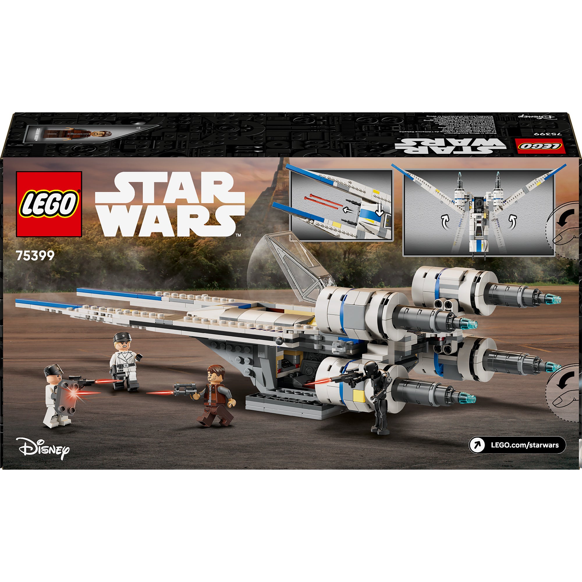 Lego star wars 75399 en of rebel u-wint starfighter ruimteschip