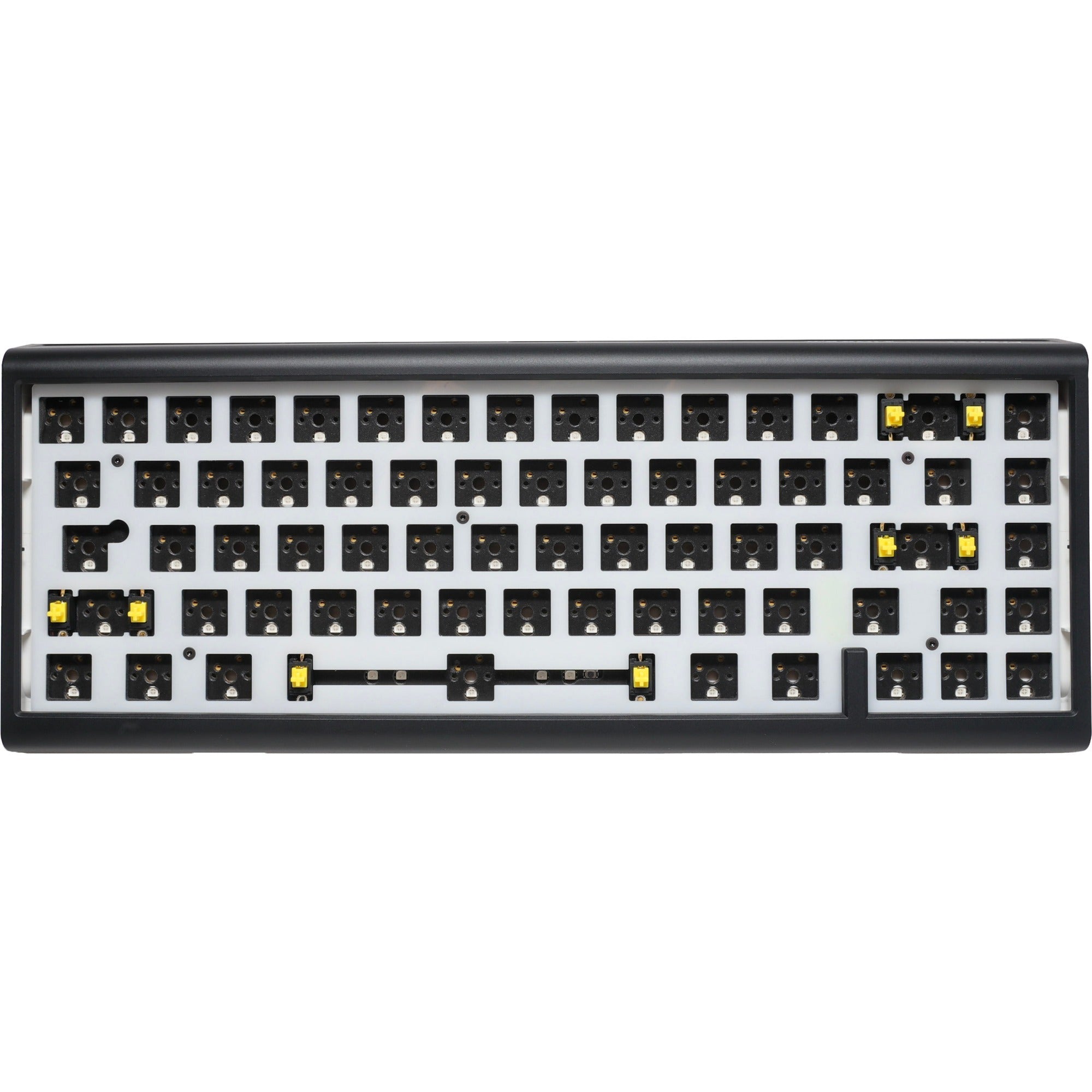 Ducky projectd tinker 65 met qmk via, toetsenbord (zwart wit, us lay-out, barebone. rgb led, hot-swappable, gasket mount, 65%)