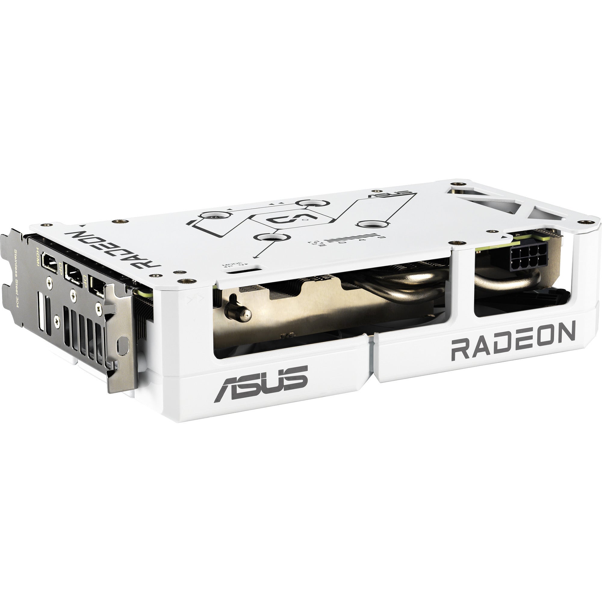 Asus radeon rx 9060 xt dual white edition 16gb grafische kaart (wit, rdna4, gddr6, 2x displayport, 1x hdmi 2.1)
