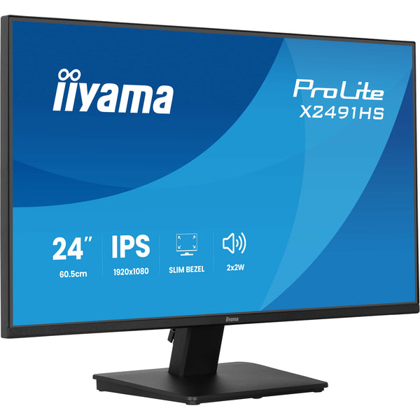 Iiyama prolite x2491hs-b1 23.8 monitor (zwart, 1x displayport, 1x hdmi, 120 hz)
