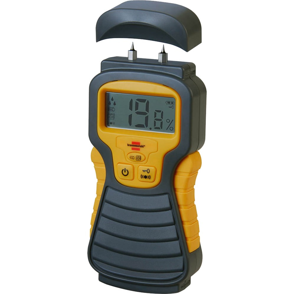 Brennenstuhl vochtmeter md (vochtigheidsmeter voor hout wanden bouwmateriaal, met lcd display) antraciet geel