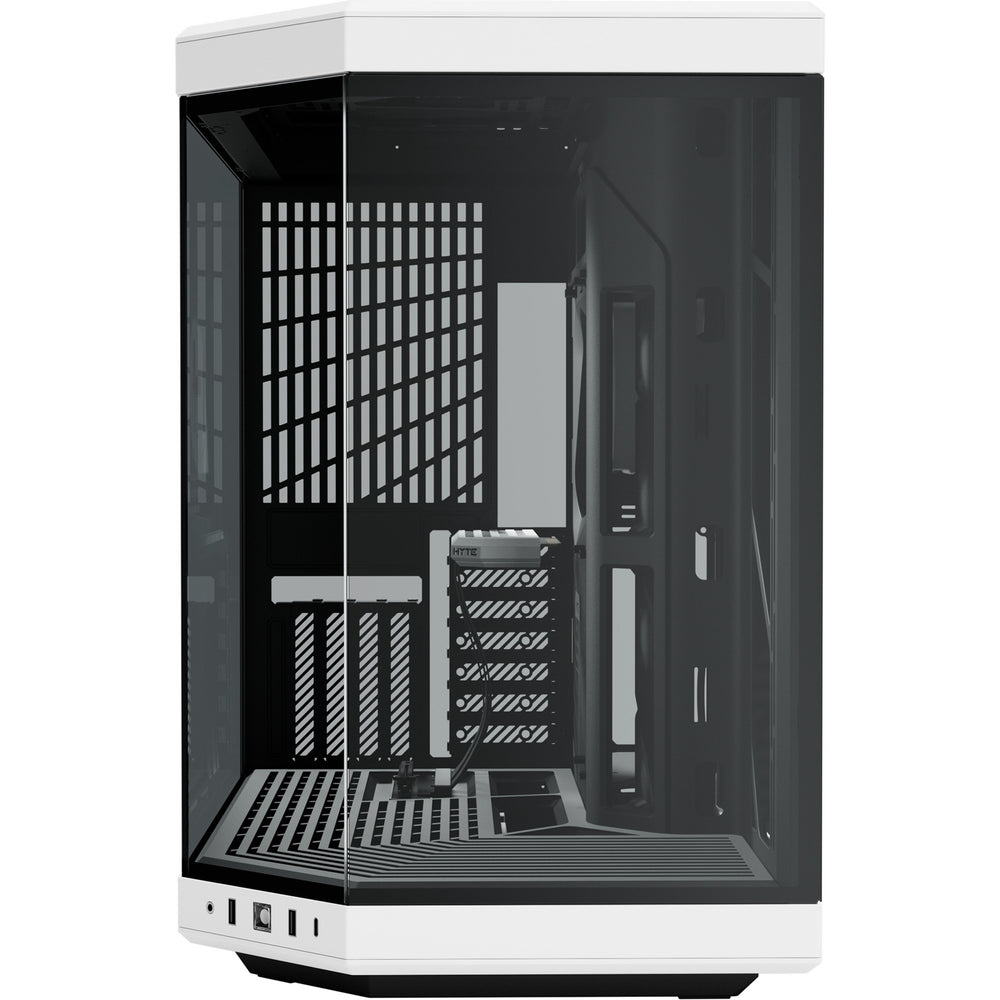 Hyte y70 midi tower behuizing (zwart wit | 2x usb-a | 1x usb-c | tempered glass)