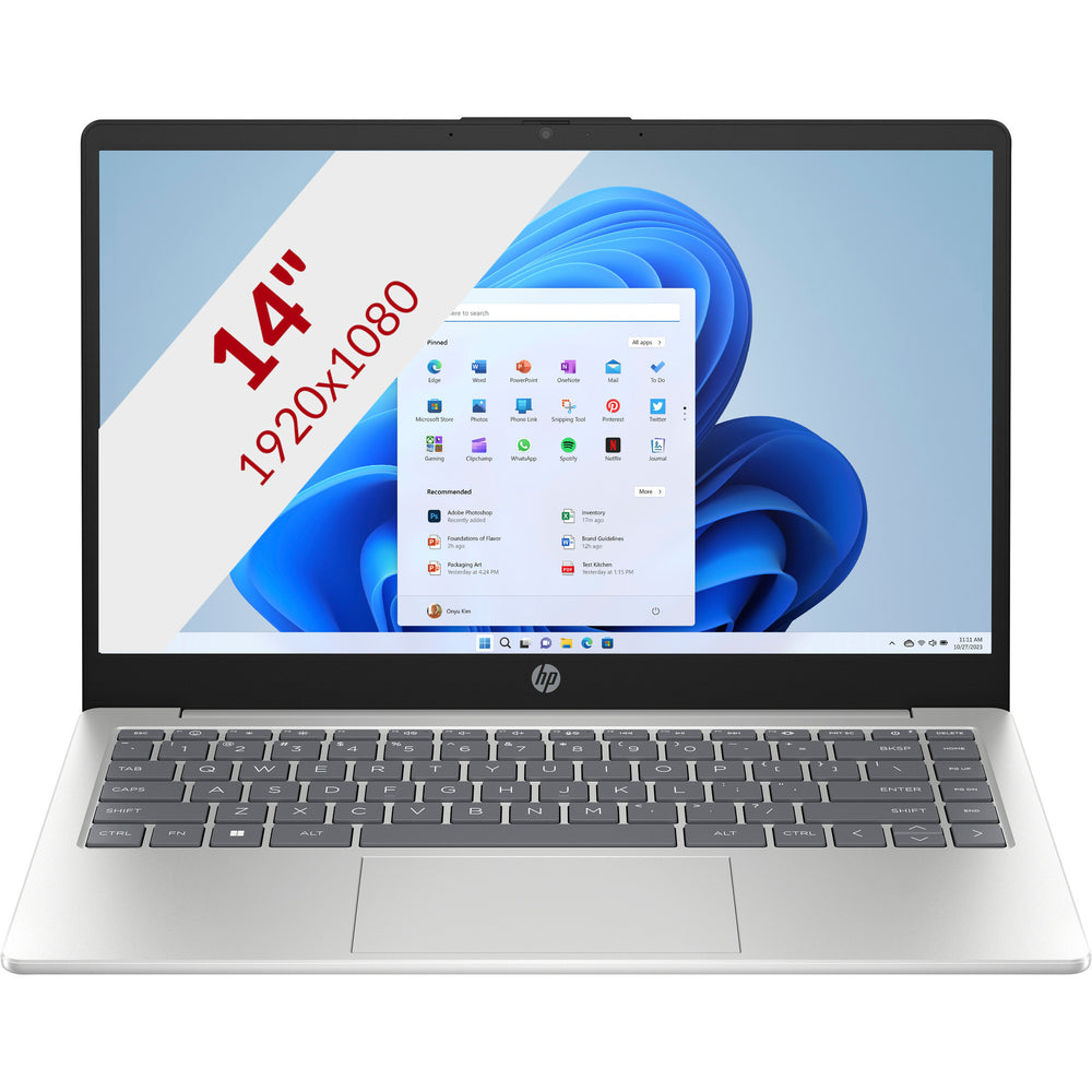 Hp 14-ep0037nd (bn6k9ea) 14 laptop (zilver | i5-1334u | iris xe graphics | 8 gb | 512 gb ssd)