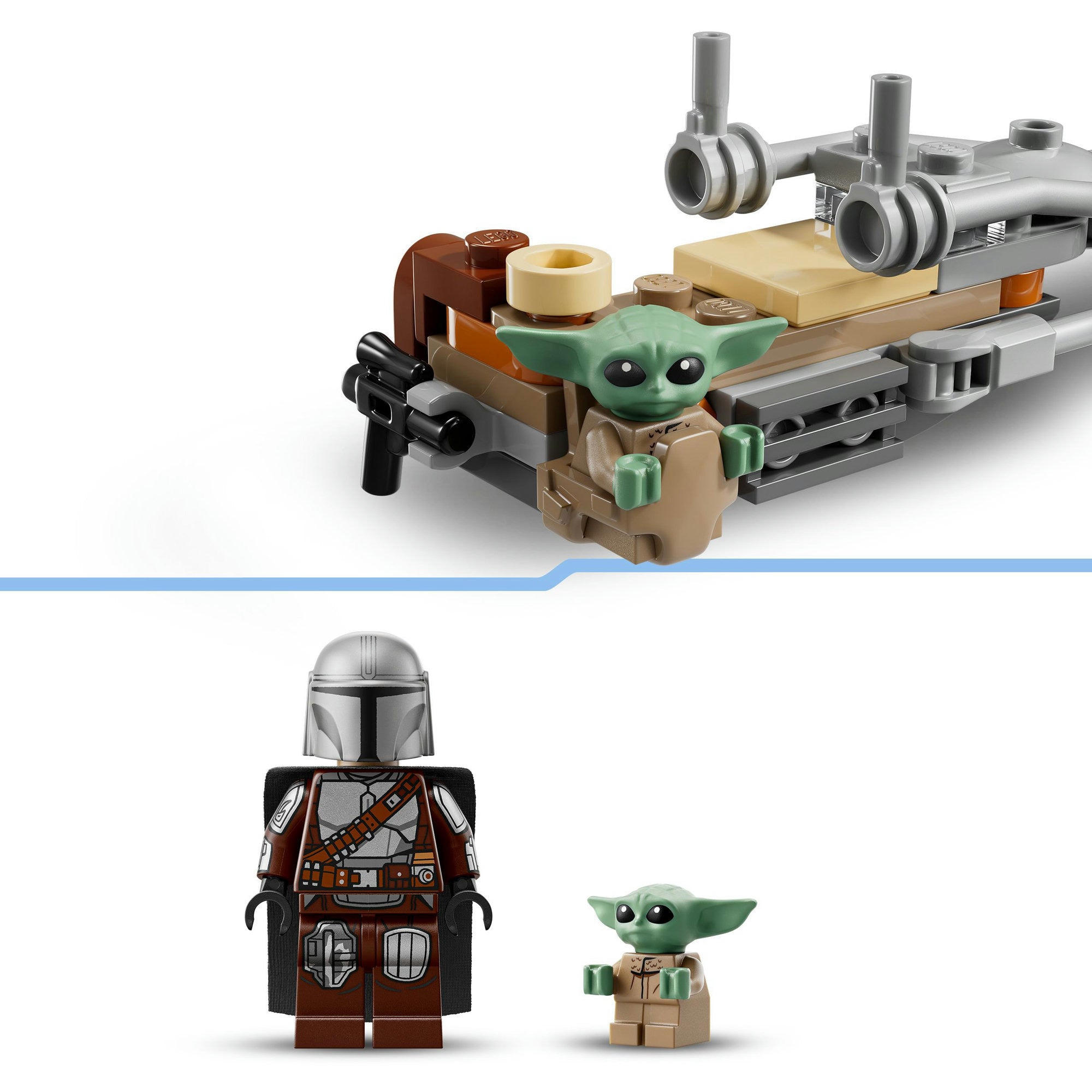 Lego star wars - de mandalorian en grogu's speederbike constructiespeelgoed (75436)