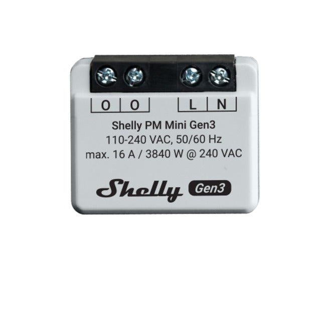 Shelly pm mini gen3 meetapparaat (bluetooth 4.2, wi-fi)