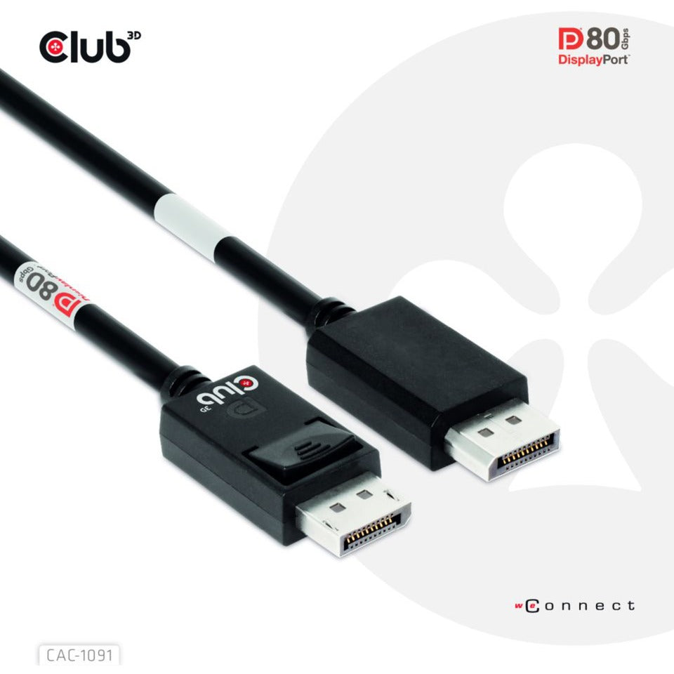 Club 3D Club 3D DisplayPort 2.1 Bi-Directioneel VESA DP80 Gecertificeerd