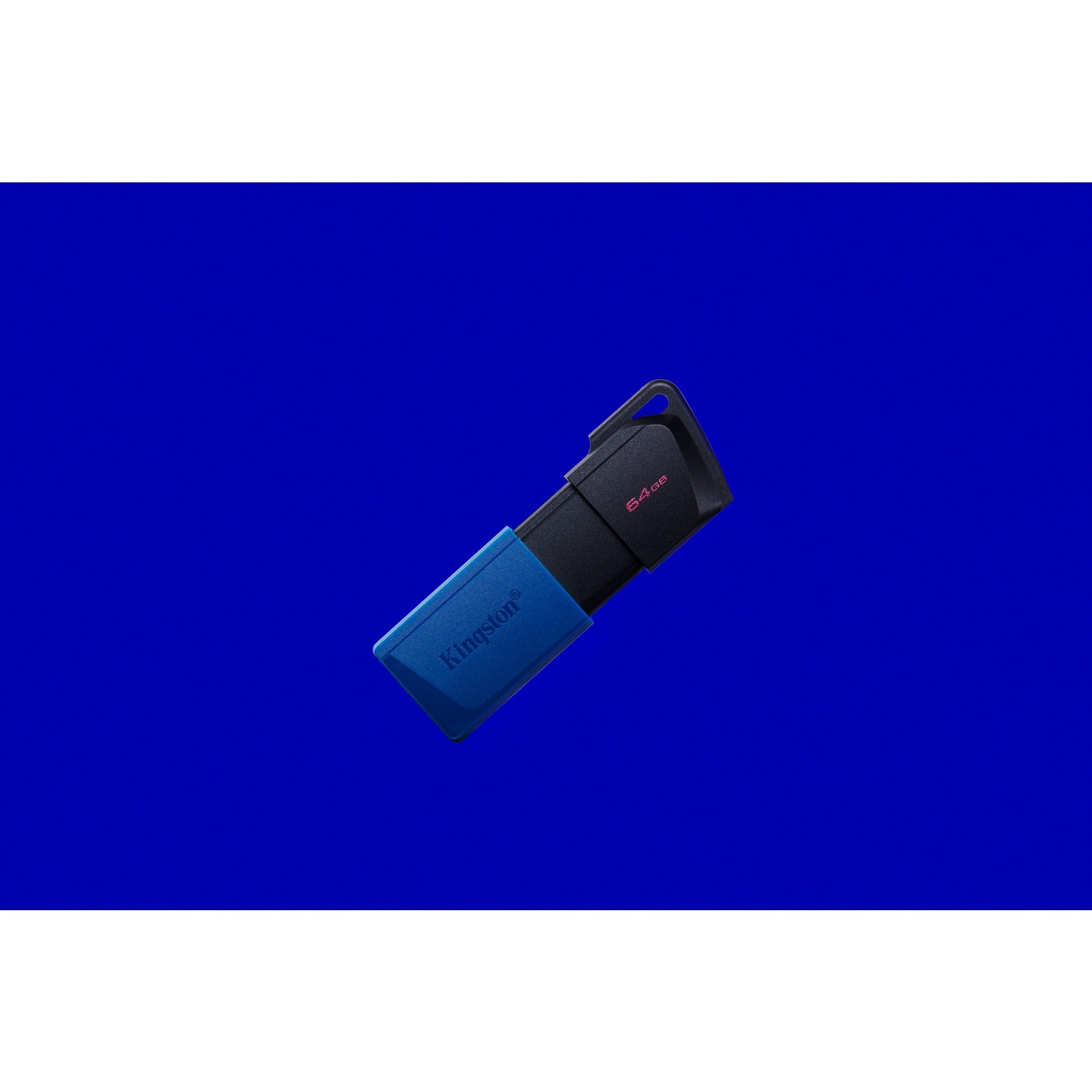 Kingston datatraveler exodia m 64 gb usb-stick (blauw zwart, usb-a 3.2 gen 1)