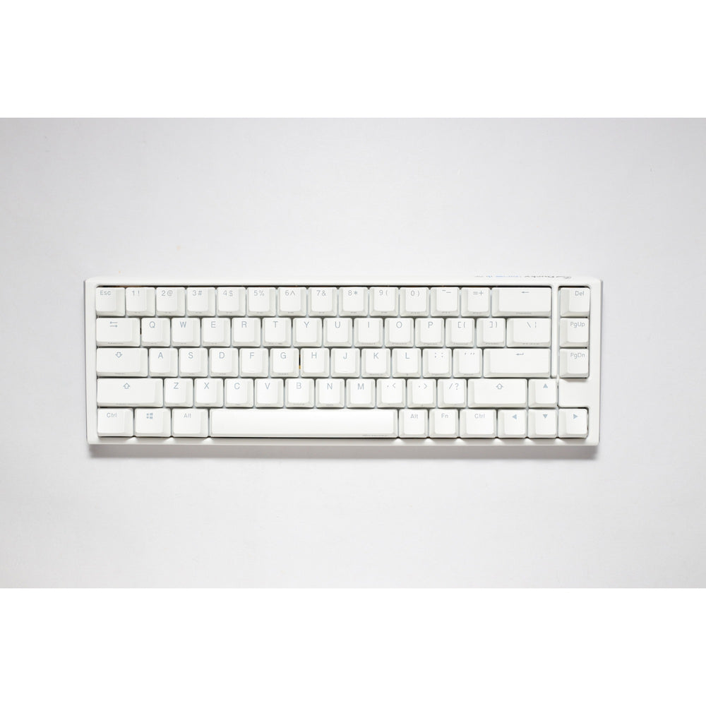 Ducky one 3 classic pure white sf rgb mechanisch toetsenbord (wit, us lay-out (qwerty), cherry mx brown, 65%, rgb leds, double-shot pbt, hot-swappable, quack mechanics)
