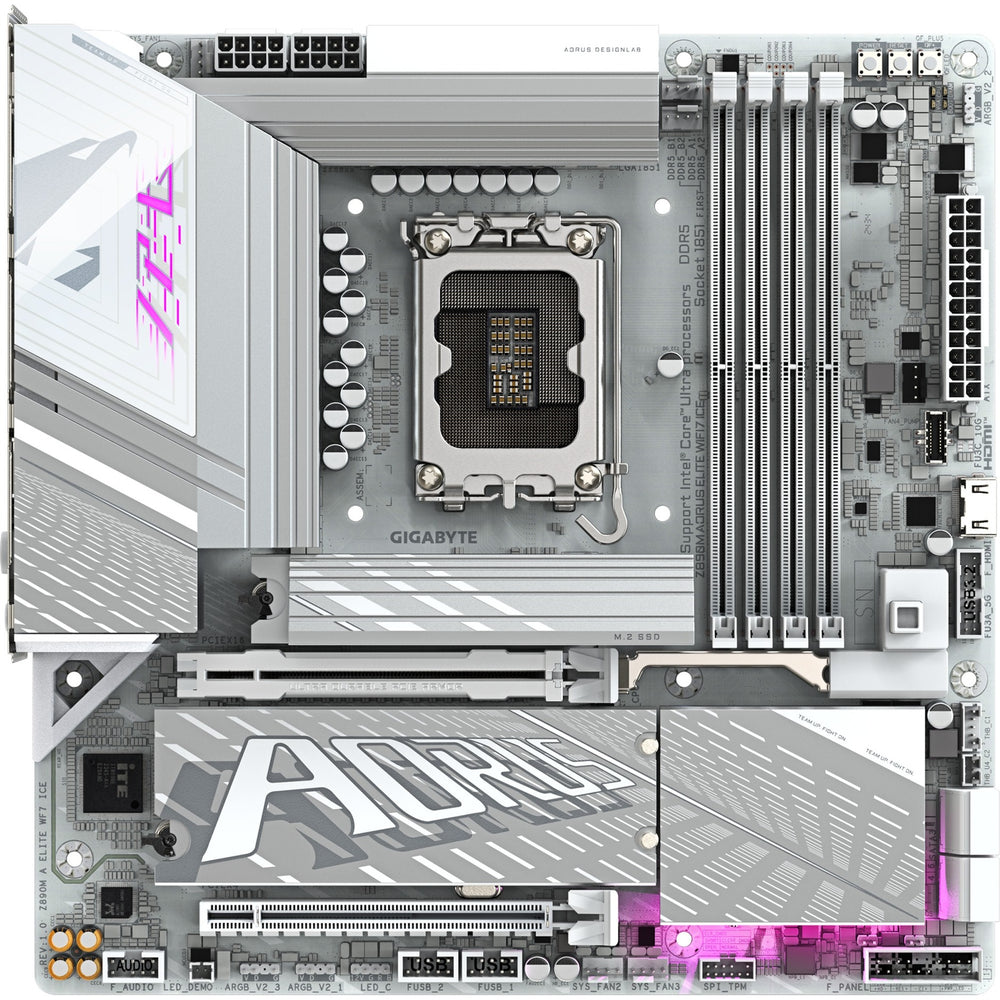 Gigabyte z890m aorus elite wf7 ice socket 1851 moederbord (raid, 2.5gb-lan, wi-fi 7, bt, sound, µatx)