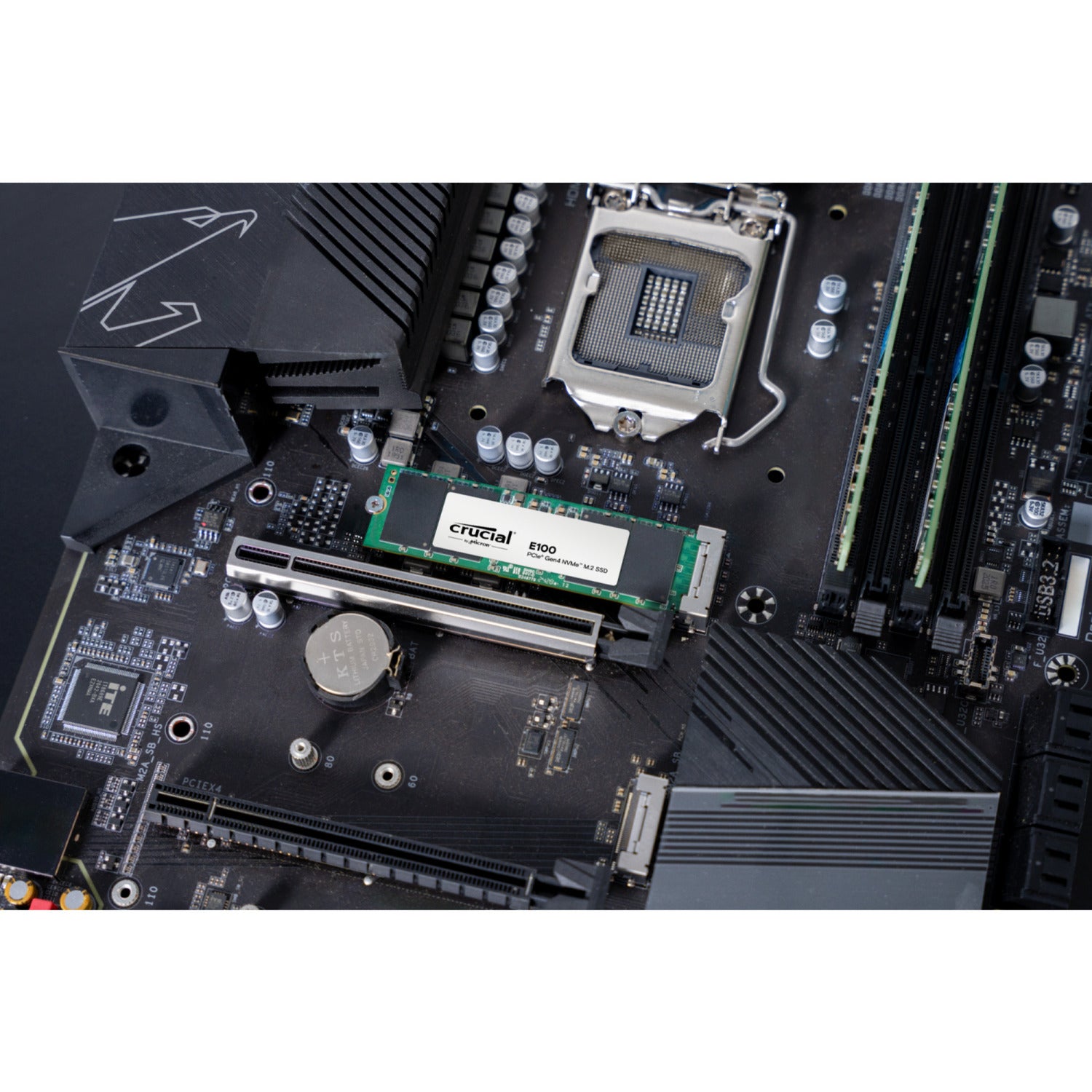 Crucial e100 2 tb ssd (pcie 4.0 x4, nvme, m.2 2280)