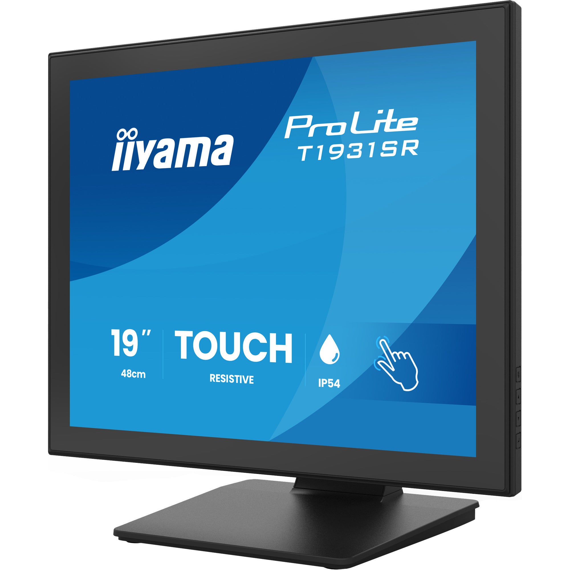 Iiyama prolite t1931sr-b2s 19 touchscreen monitor (zwart, vga, hdmi, displayport, audio, touchscreen)