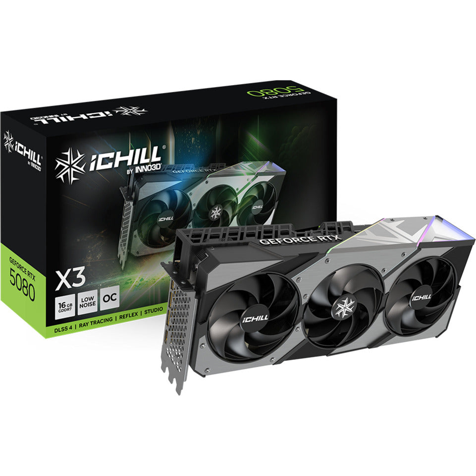 Inno3d geforce rtx 5080 ichill x3 grafische kaart (dlss 4, 3x displayport, 1x hdmi 2.1)
