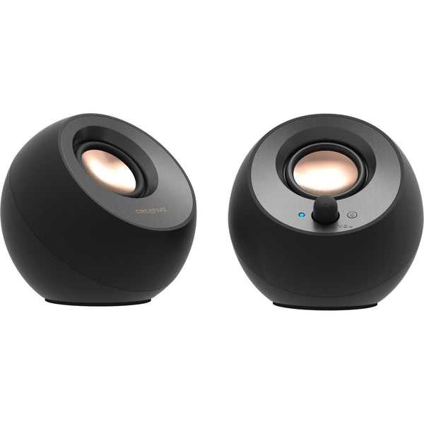 Creative pebble v3 pc-luidspreker (zwart, bluetooth, usb-c, aux)