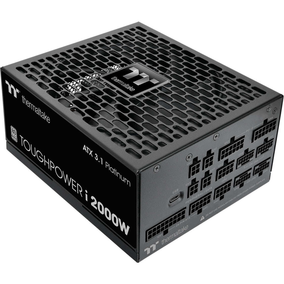 Thermaltake toughpower i modulaire 2000 watt voeding (zwart, 4x 12v-2x6, 8x pcie)