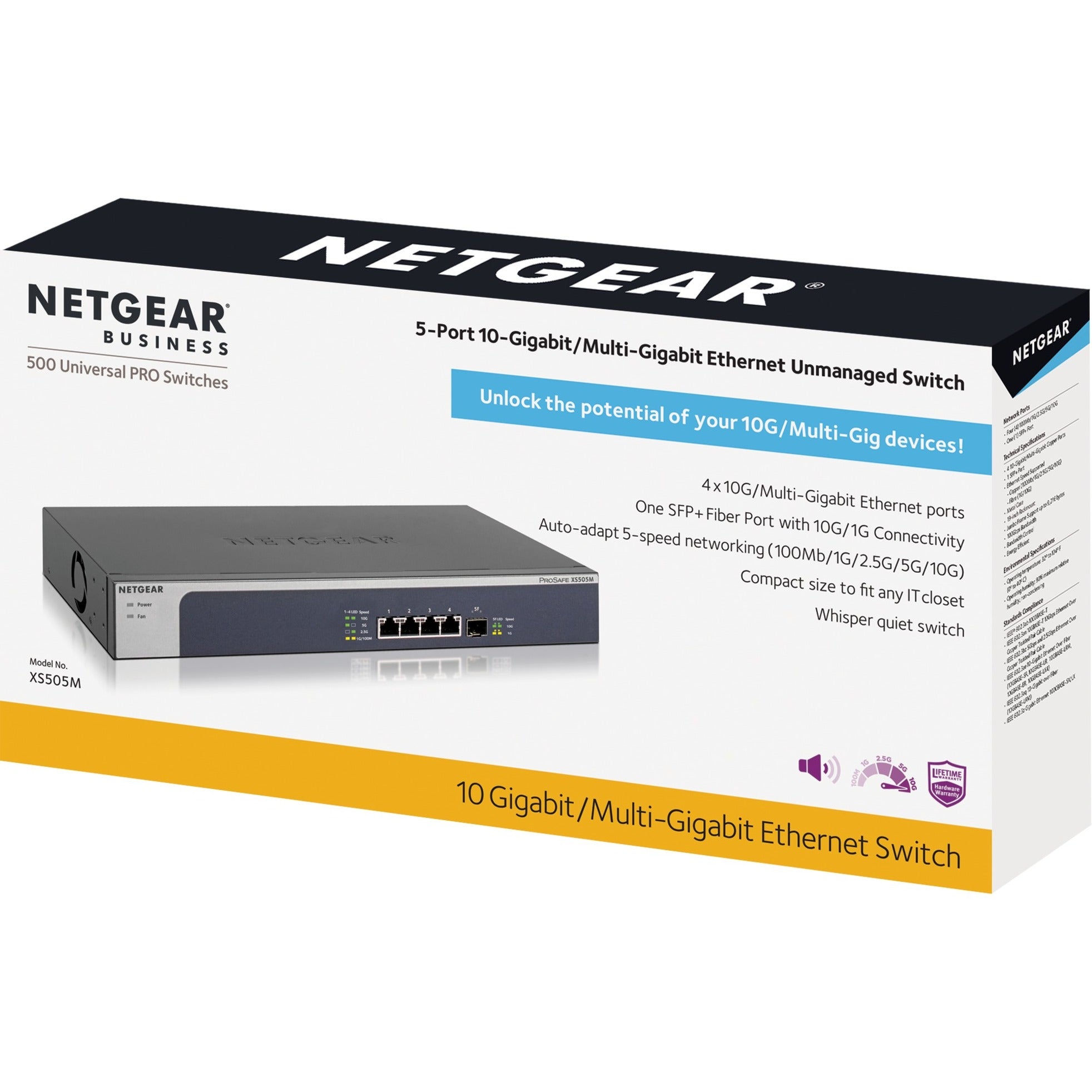 Netgear Netgear XS505M onbeheerde switch