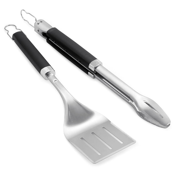 Weber precision barbecuetang- en spatelset grillbestek (roestvrij staal zwart)