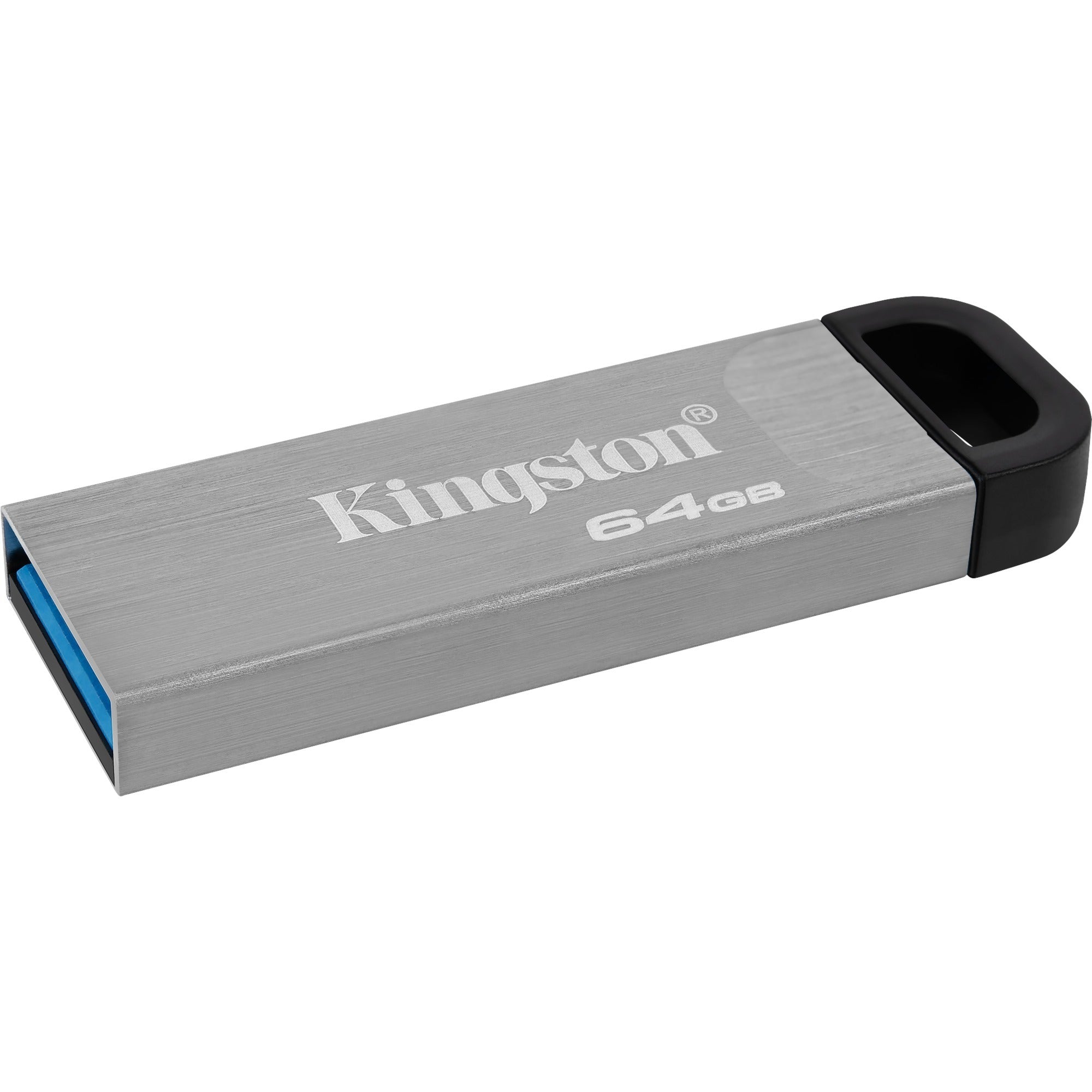 Kingston dtkn 64gb datatraveler kyson, 64 gb, usb 3.2, 200 60 mb s, zonder dop, zilver