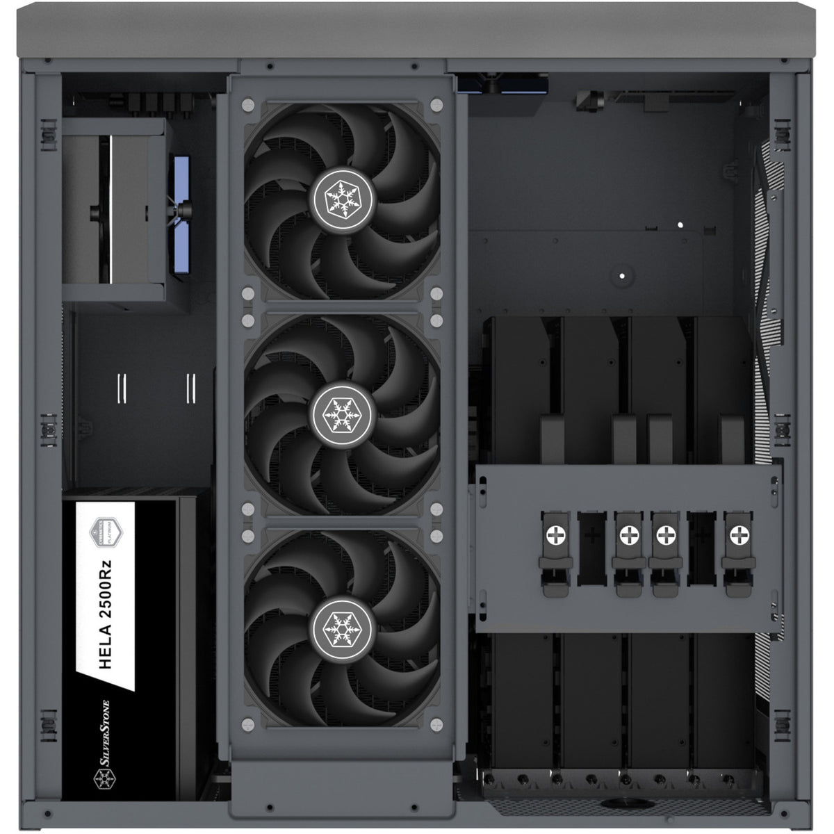 Silverstone crown 04 htpc behuizing (donkergrijs | 4x usb-a | 1x usb-c)