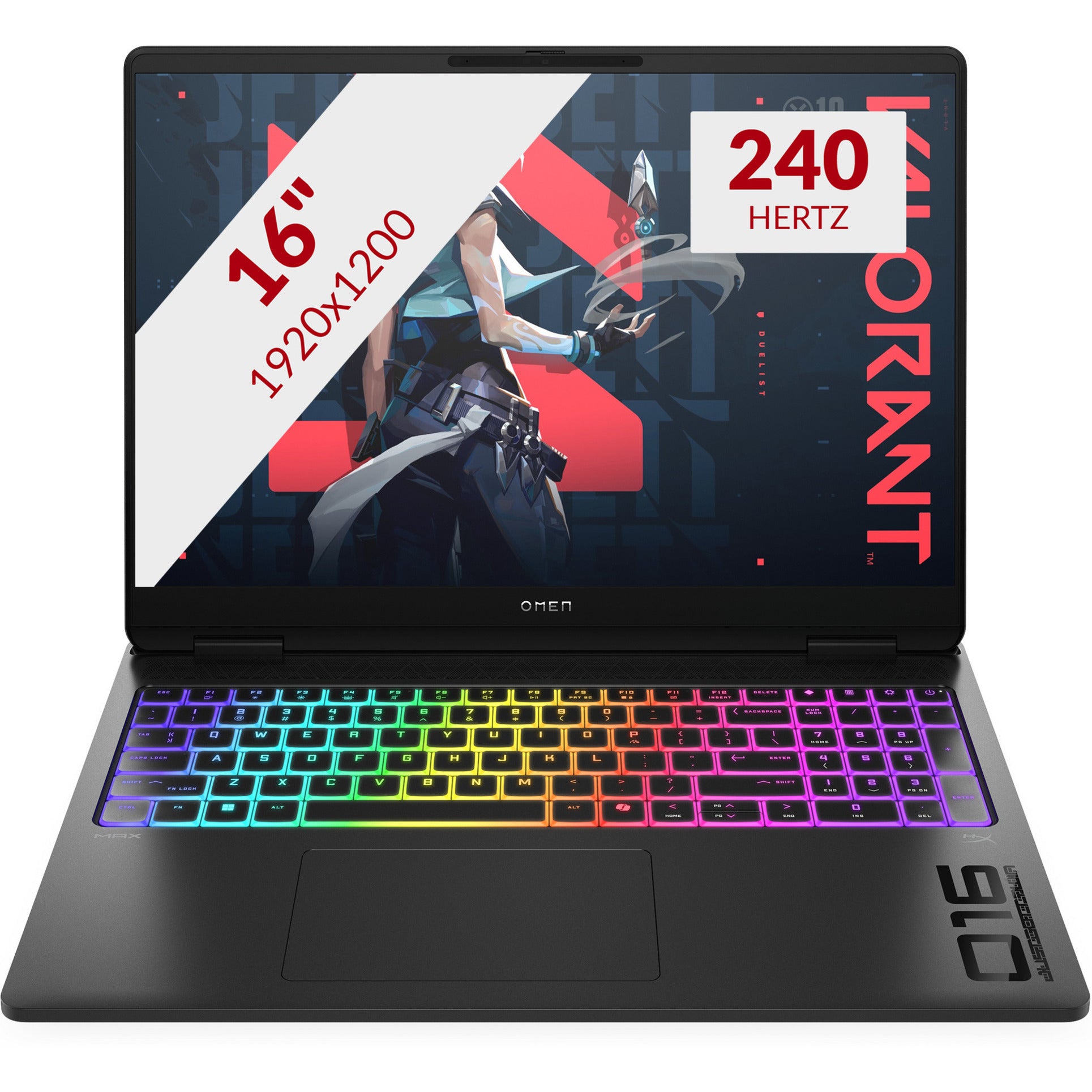 Omen max 16-ak0375nd (bk0d9ea) 16 copilot+ gaming laptop (zwart | ryzen ai 9 hx 375 | rtx 5070 ti | 32 gb | 1 tb ssd)