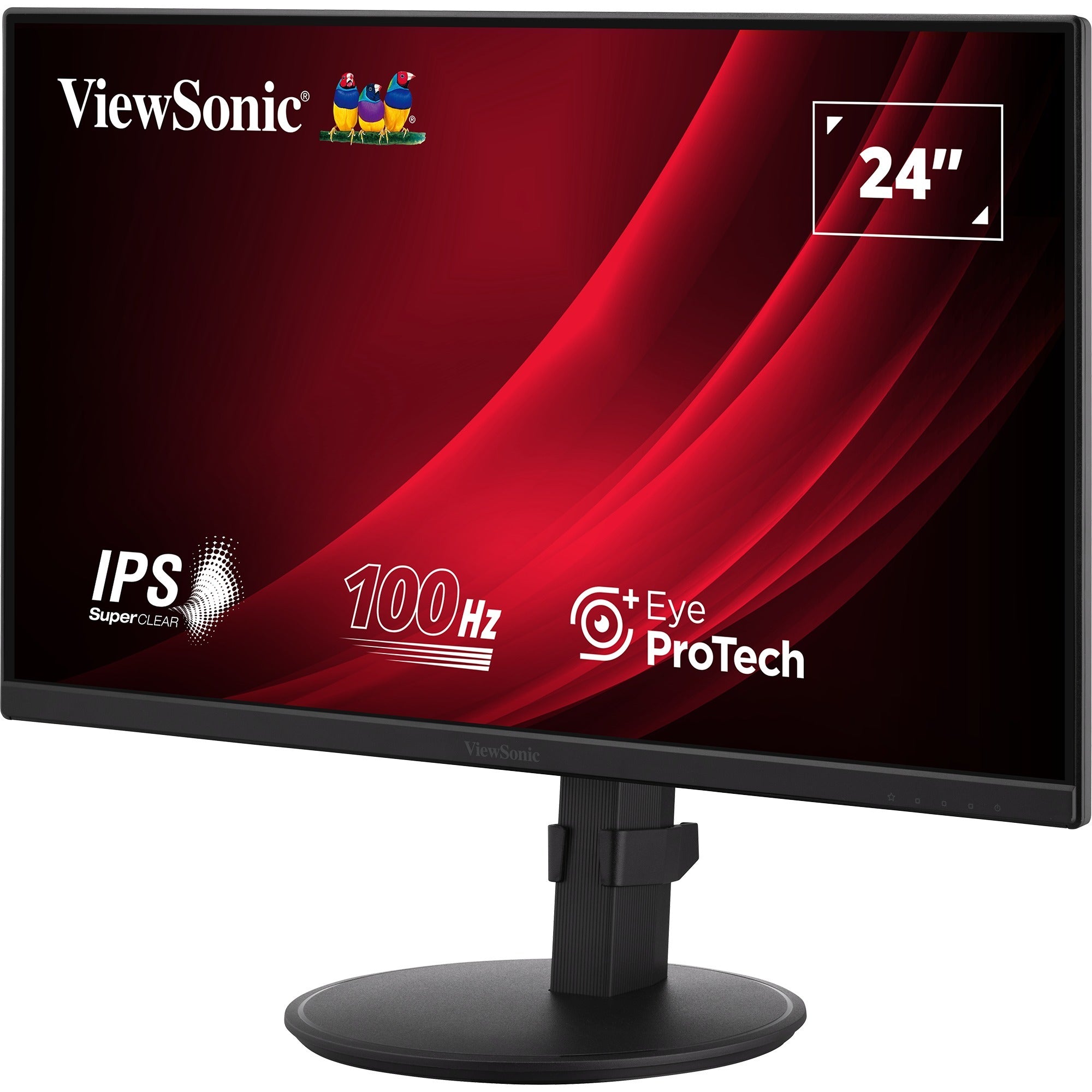Viewsonic vg2408a-mhd 24 monitor (zwart, 1x hdmi, 1x displayport, vga, 100 hz)