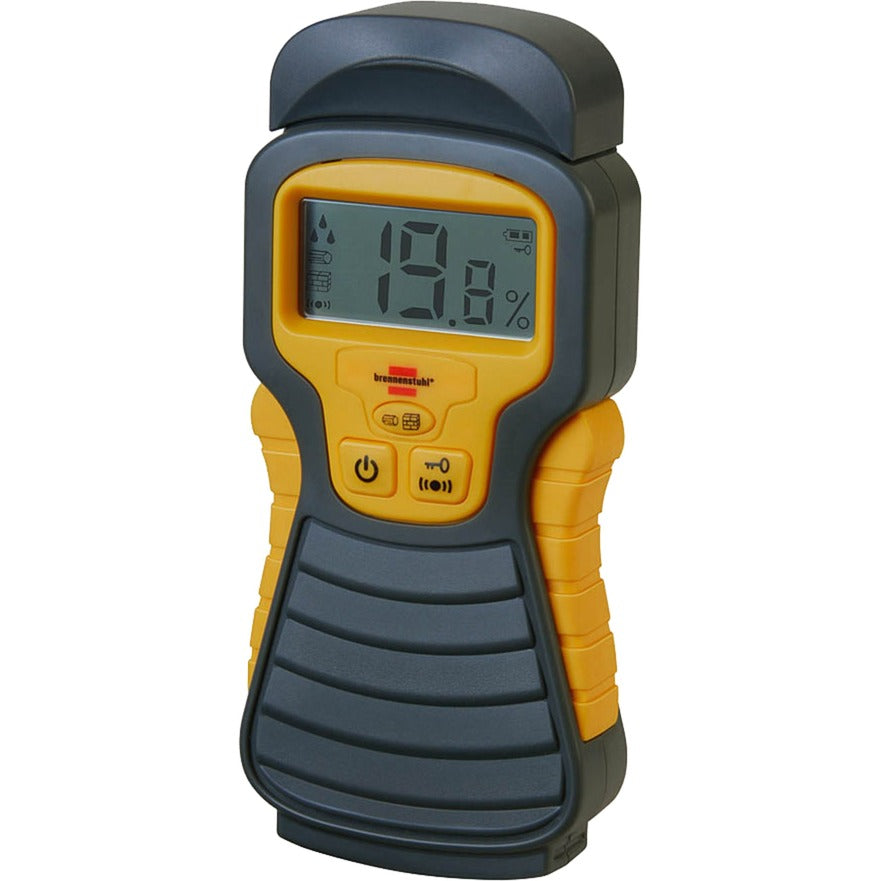 Brennenstuhl vochtmeter md (vochtigheidsmeter voor hout wanden bouwmateriaal, met lcd display) antraciet geel