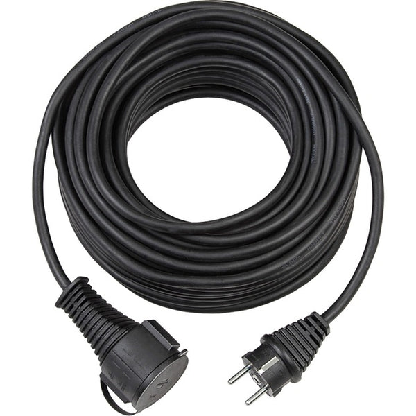 Brennenstuhl hoogwaardige rubberen verlengkabel (25 m, ip44, kabel voor buiten) zwart