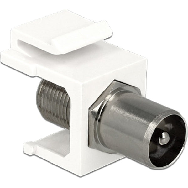 Delock keystone module iec male > f female adapter (wit)