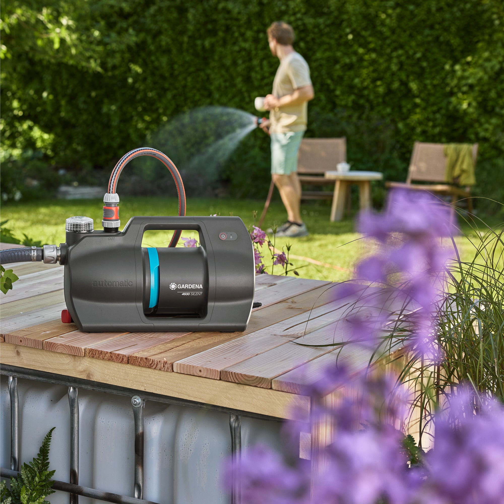 Gardena hydrofoorpomp 4600 silent (grijs, 600 watt)
