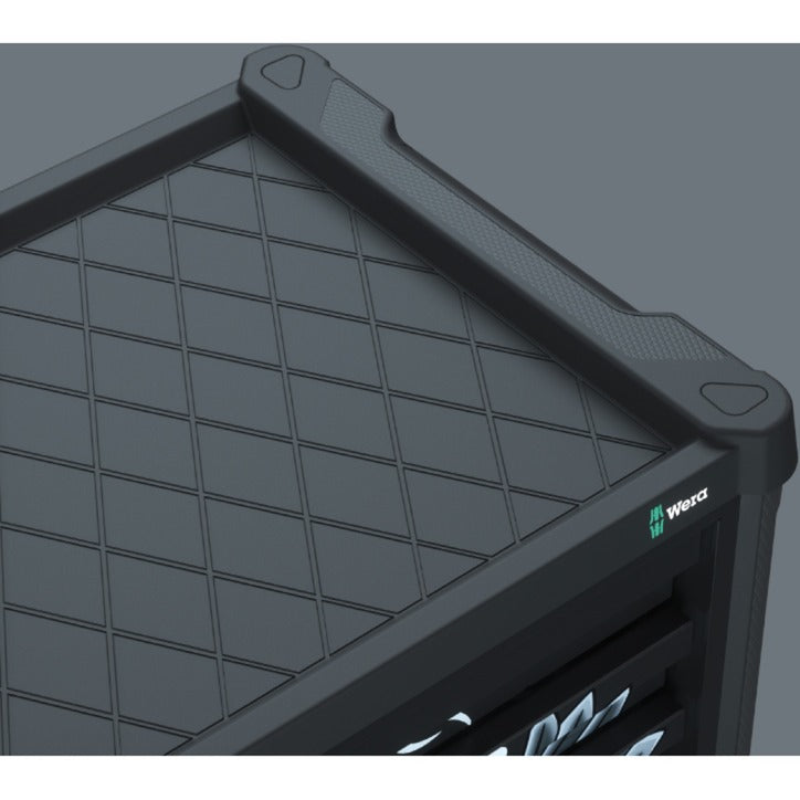 Wera 9700 tool rebel werkplaatswagen 1, 94-delig gereedschapswagen (zwart, incl. 4 schuimrubber inzetstukken met gereedschap)