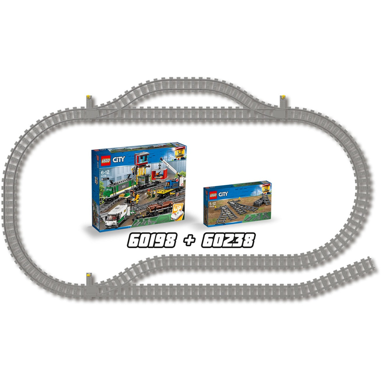 Lego city trein 60238 wisselt