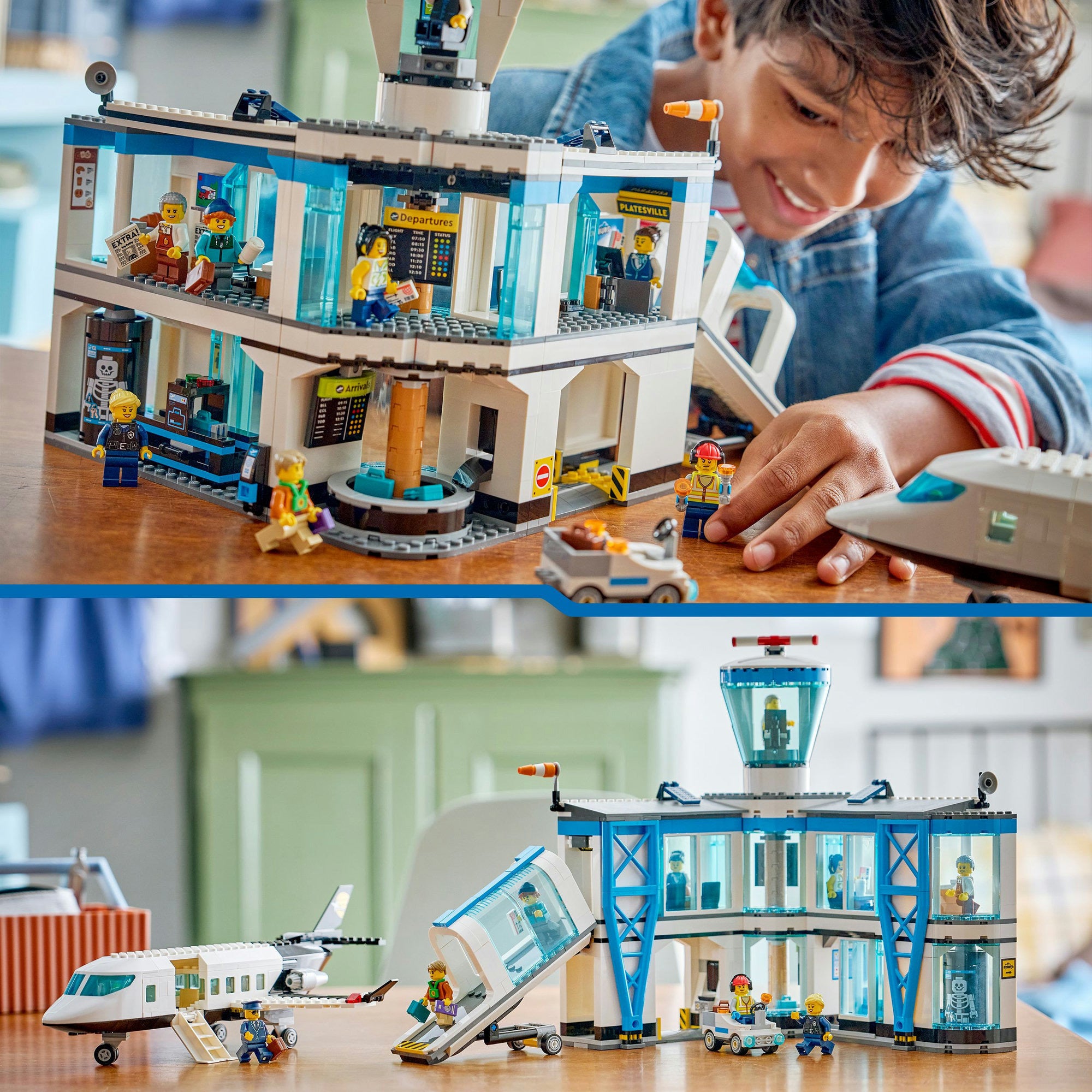 Lego city - luchthaven met vliegtuig constructiespeelgoed (60502)