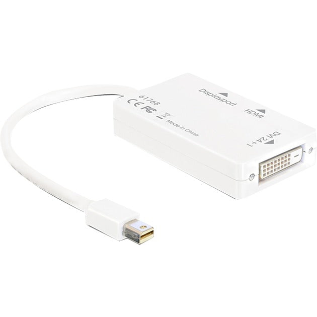 Delock mini displayport naar displayport hdmi dvi adapter (wit)