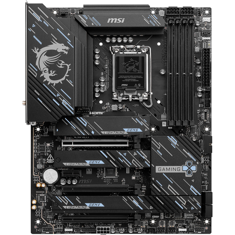 Msi z890 gaming plus wifi socket 1851 moederbord (zwart, raid, 5gb-lan, wlan, bt, sound, atx)