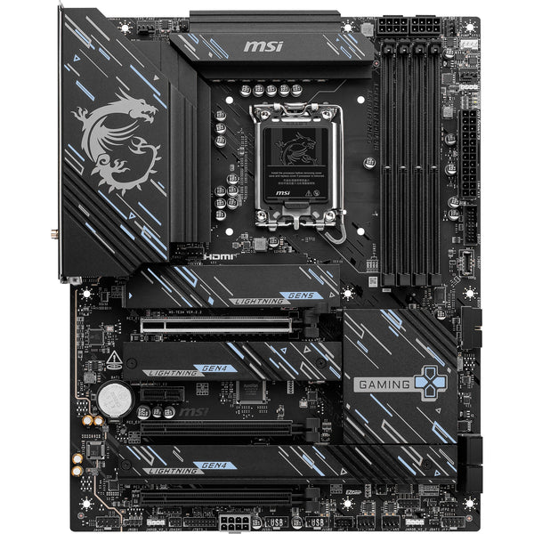 Msi z890 gaming plus wifi socket 1851 moederbord (zwart, raid, 5gb-lan, wlan, bt, sound, atx)