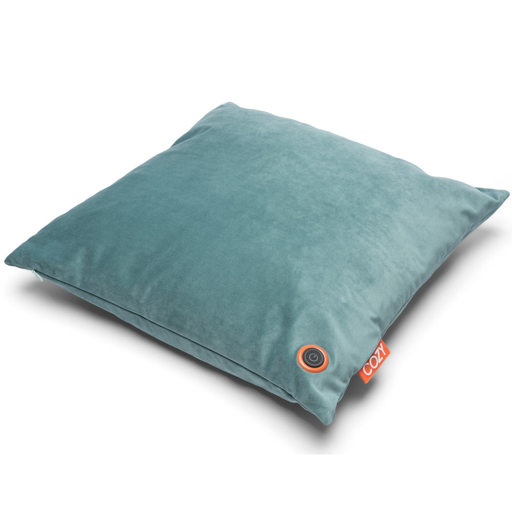 Cozy una velvet 45 x 45 cm draadloos warmtekussen (blauwgroen, powerbank 5000 mah)