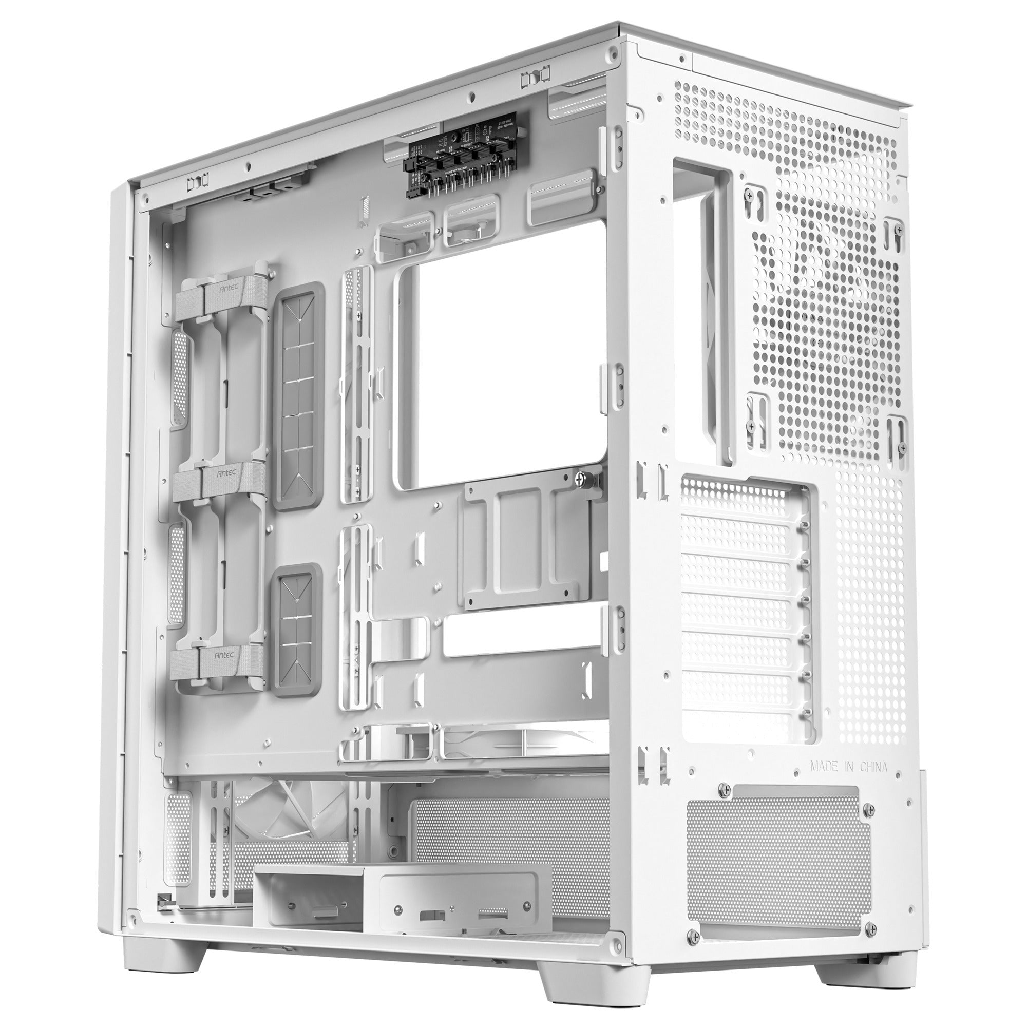 Antec flux midi tower behuizing (wit | 2x usb-a | 1x usb-c | tempered glass)