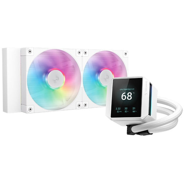 Deepcool mystique 240 argb waterkoeling (wit, 4-pins pwm fan-connector)