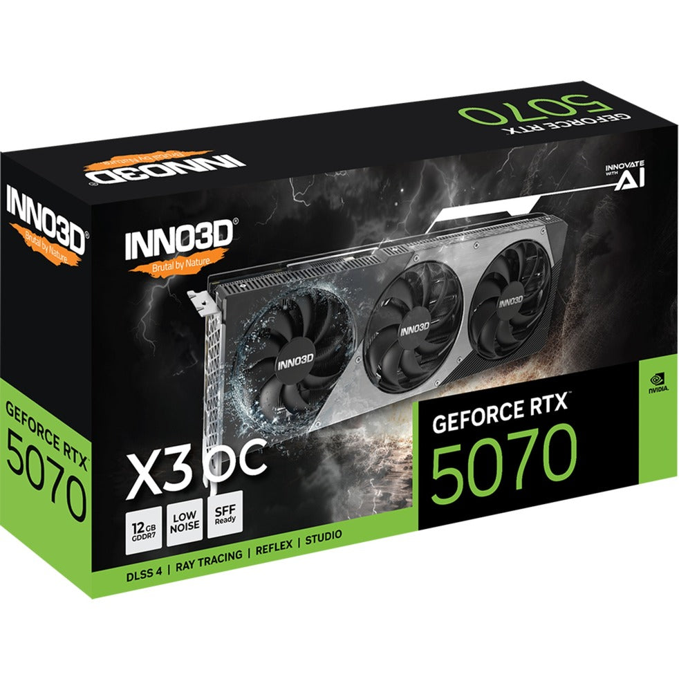 Inno3d geforce rtx 5070 x3 oc grafische kaart (dlss 4, 3x displayport, 1x hdmi 2.1)