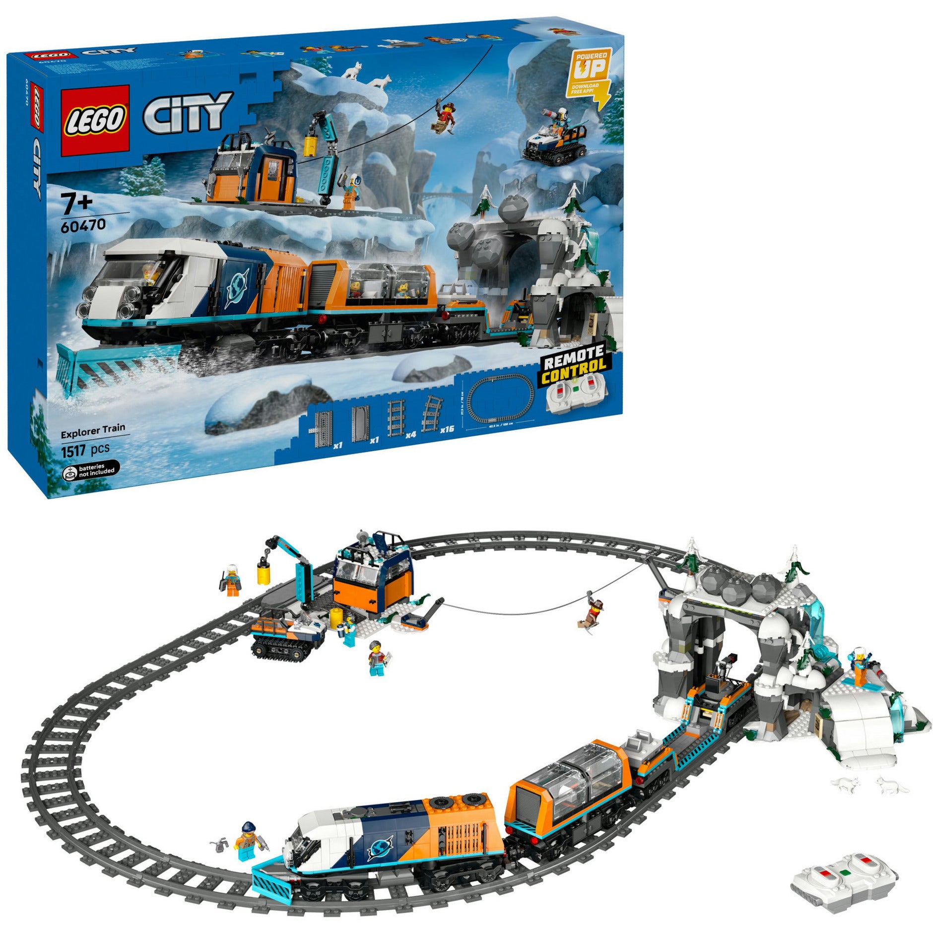 Lego 60470 stadstreinen onderzoekstrein op de noordpool