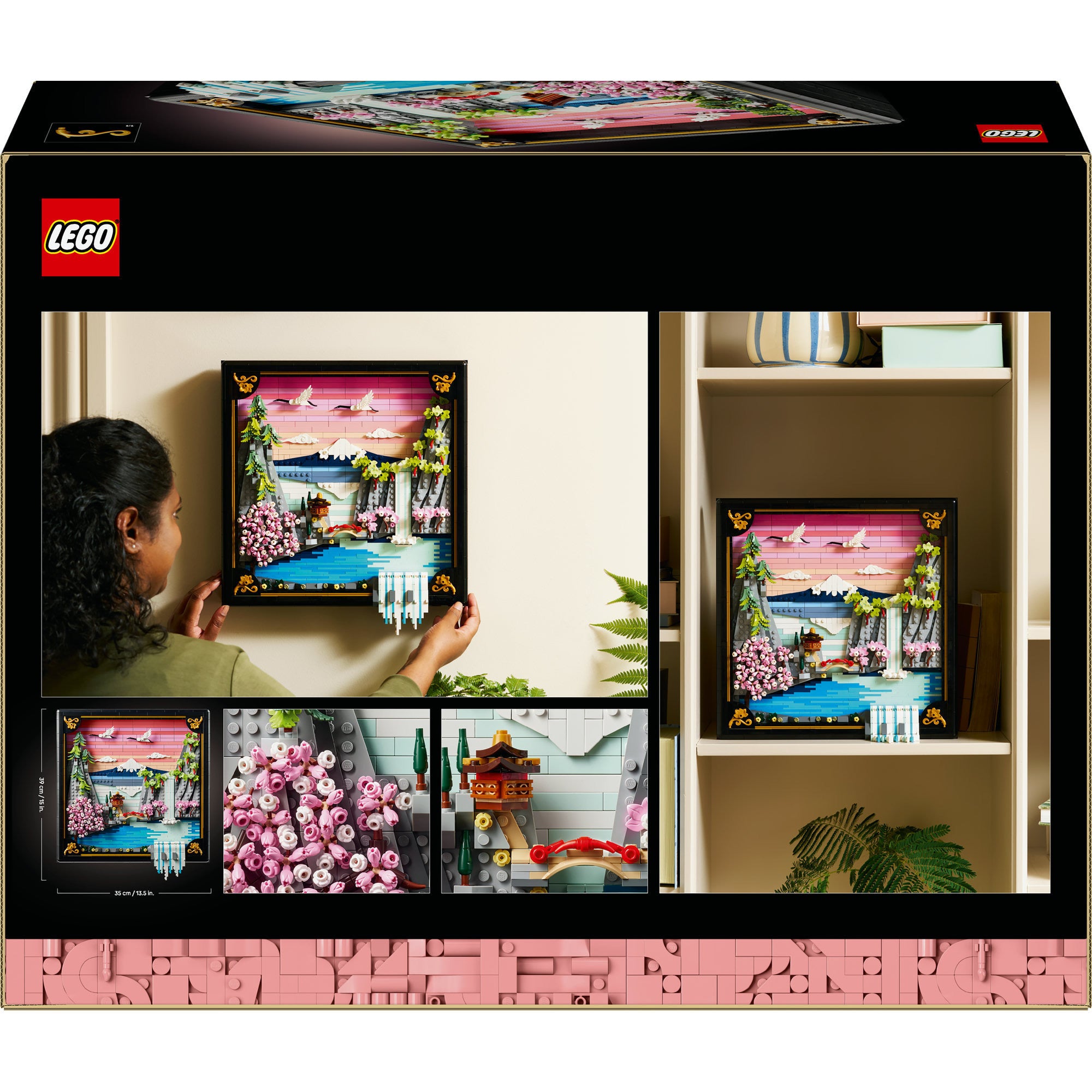 Lego ® art landschap met japanse kersenbloesems wanddecoratie - 31218