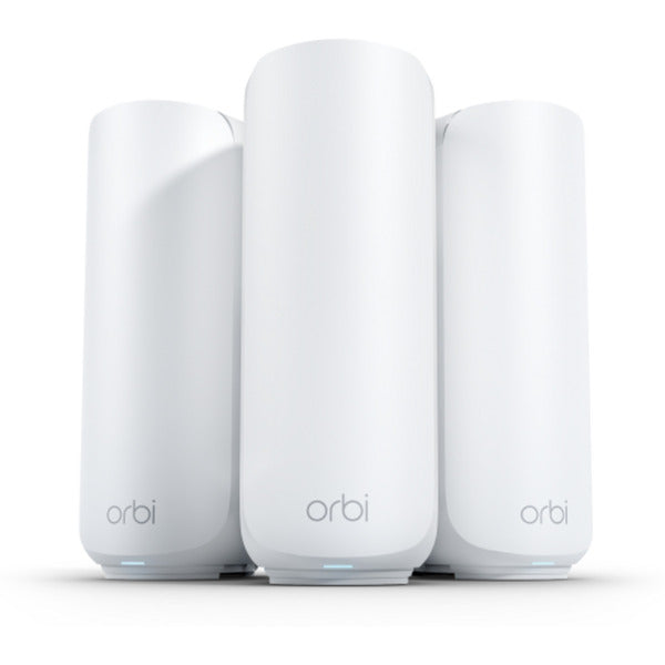 Netgear orbi 370 wifi mesh systeem, dual-band wifi 7-mesh systeem, 3 stuks mesh router (wit, 1x orbi wifi 7-router (rbe371), 2x orbi wifi 7-satellieten (rbe370))