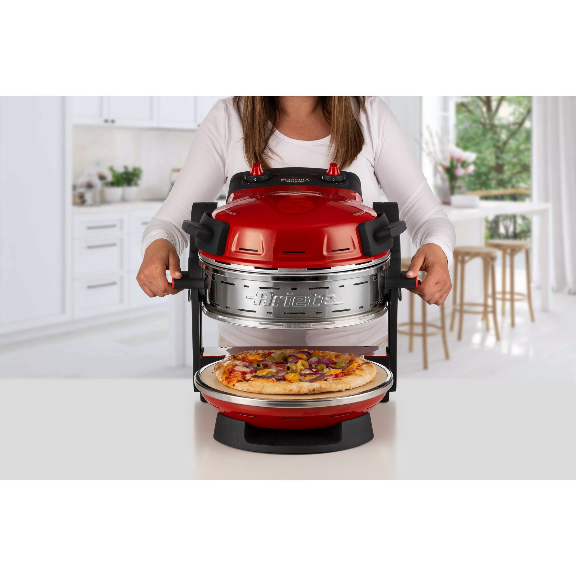 Ariete dubbele pizzaoven 0927 00 (rood)