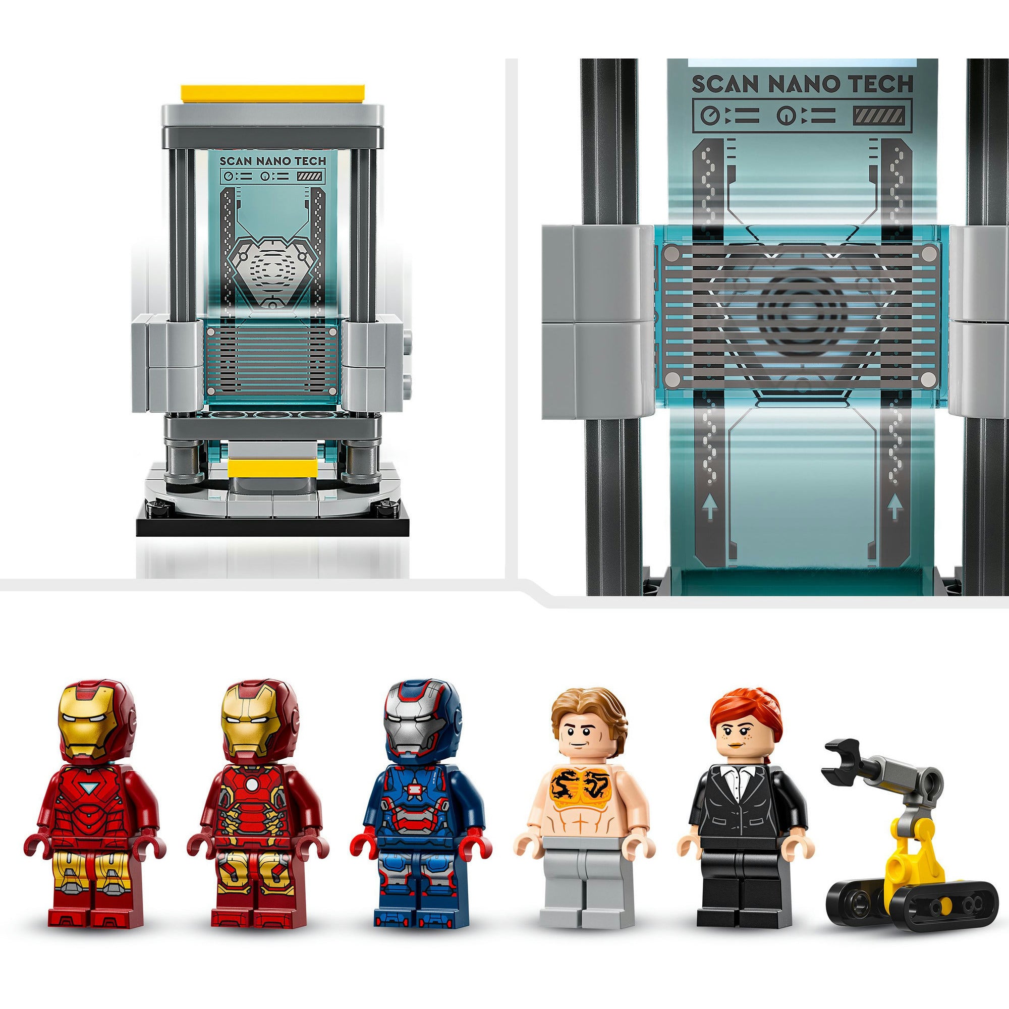Lego 76315 superhelden wonder iron mans laboratorium: harnasruimte