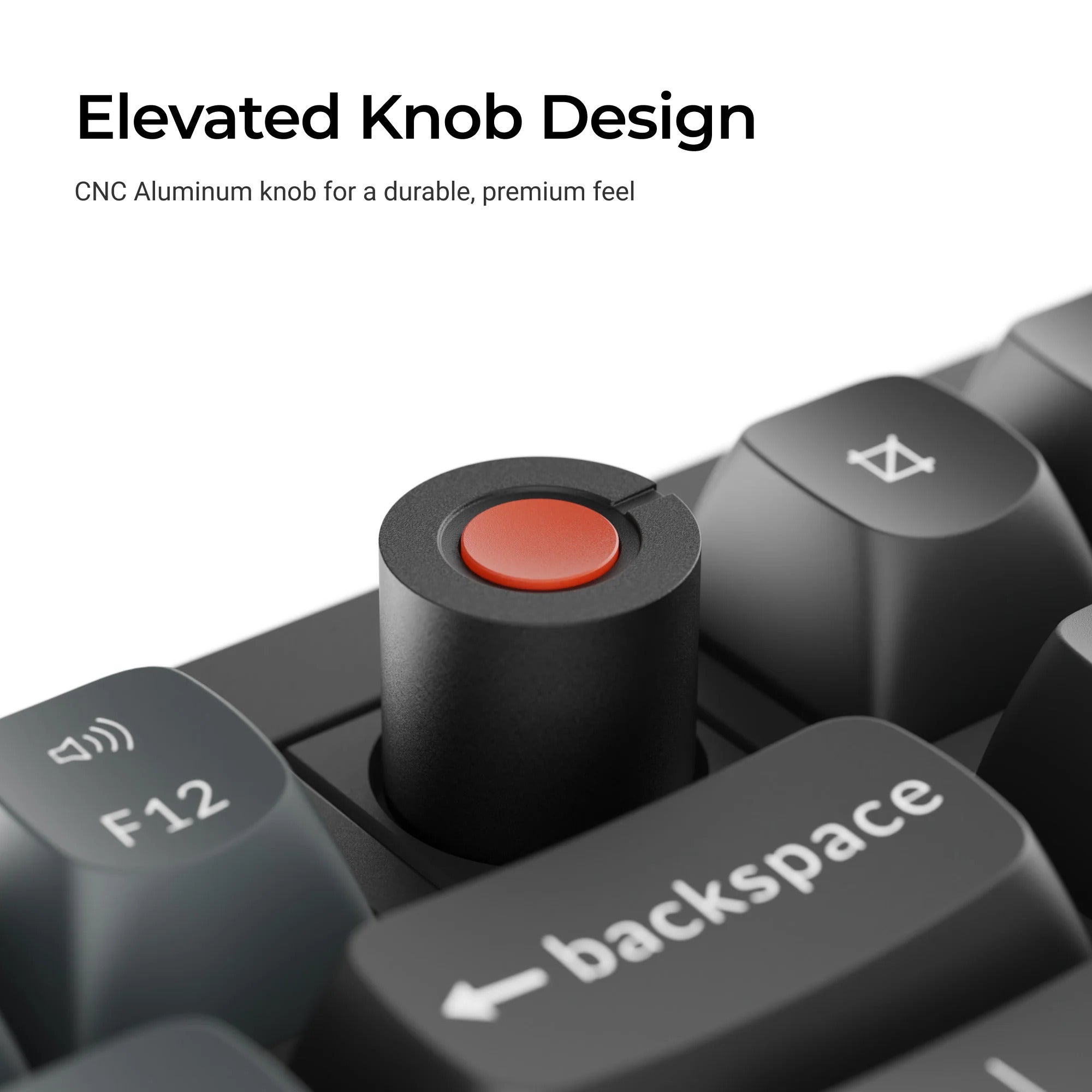 Keychron v6w-d3 8k qmk wired custom mechanical keyboard (zwart, us lay-out (qwerty), super brown, 100%, rgb leds, double-shot pbt, hot swap, 8k, knop)