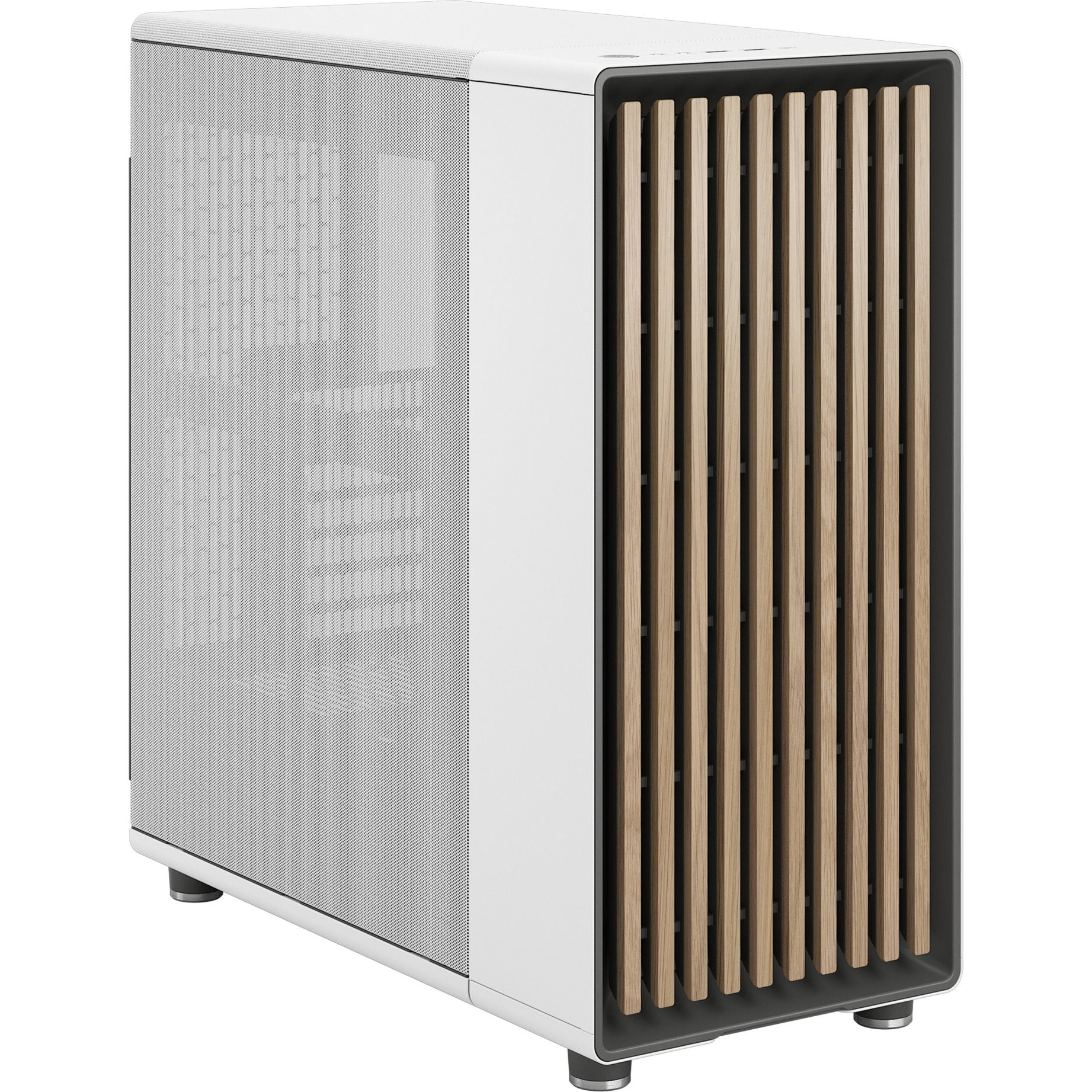 Fractal design north midi tower behuizing (wit houtkleur | 2x usb-a | 1x usb-c)